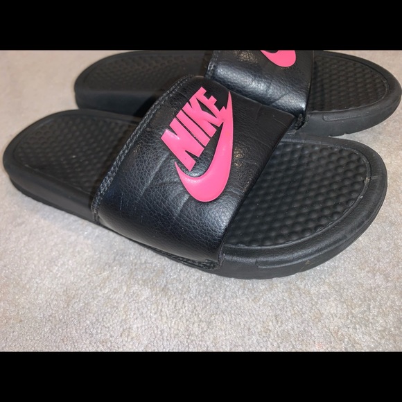NIKE black flip flops sandals pool slides women’s size 6 - Picture 13 of 14